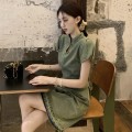 新中式牛仔改良版旗袍